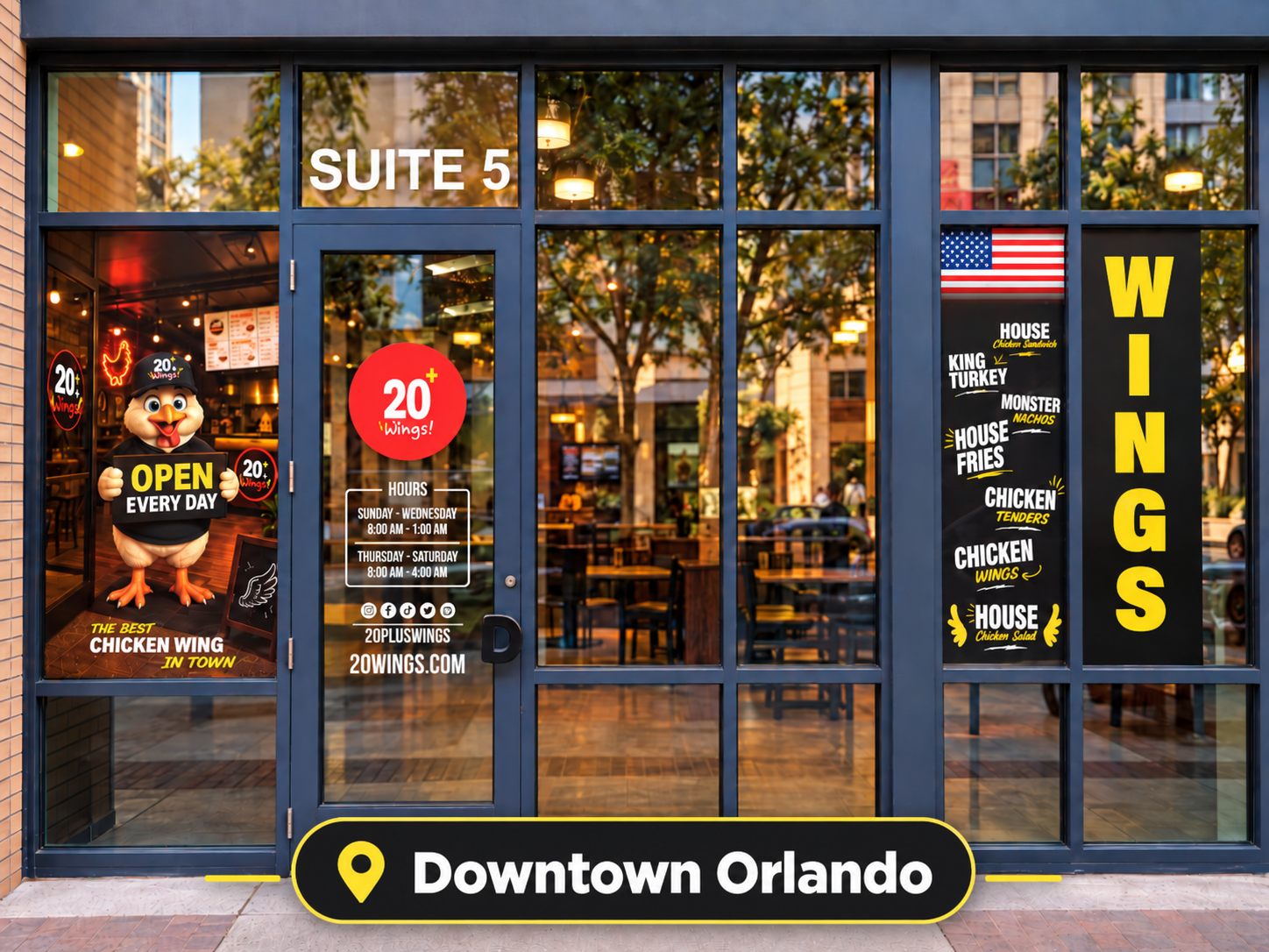 20+ Wings \u2014 Downtown Orlando storefront